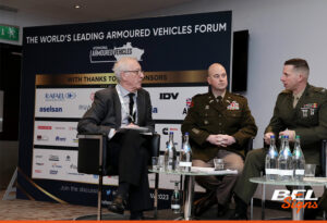 Large backdrop designed for DefenceIQ events